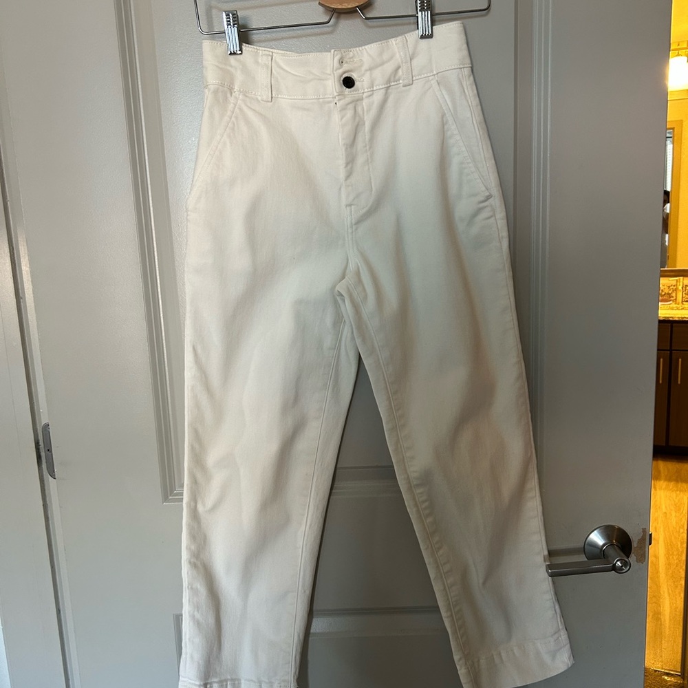 Everlane Organic Cotton Straight-Leg Pant in Bone.